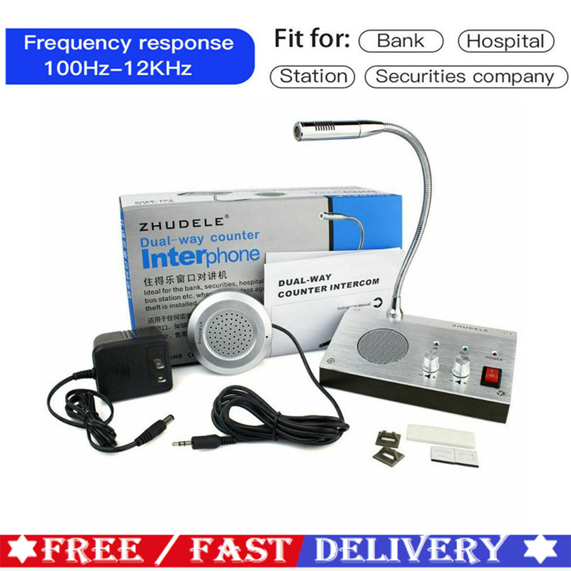 Interphone System Speaker Dual Way Window Speaker Business Shop Counter Intercom
