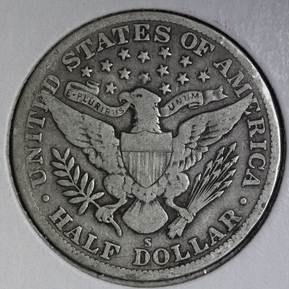 1915-S Barber Silver Half Dollar FINE E315 DACF