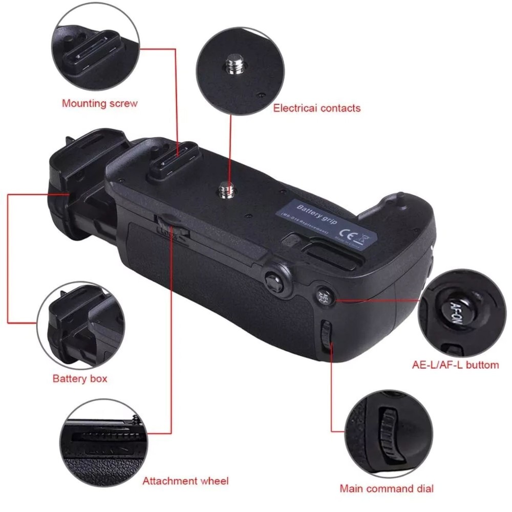MB-D16 Vertical Battery Handle Grip for Nikon D750 DSLR Camera Replacement