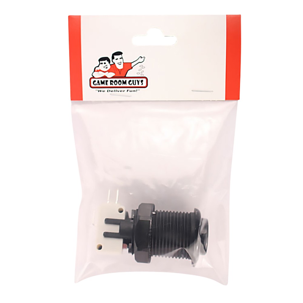 Black Arcade Pushbutton With Horizontal Microswitch