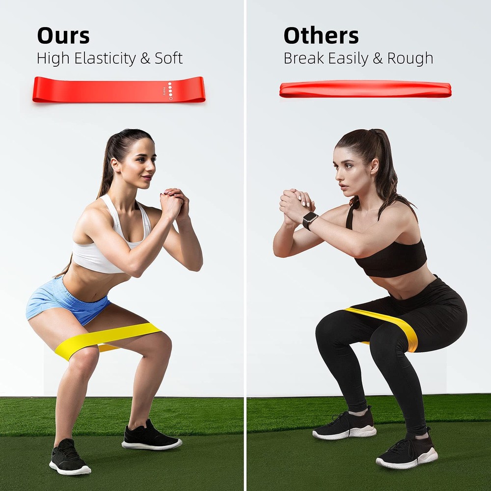 Resistance Bands for Working Out, 5-Pack Elastic Exercise Bands for Strength