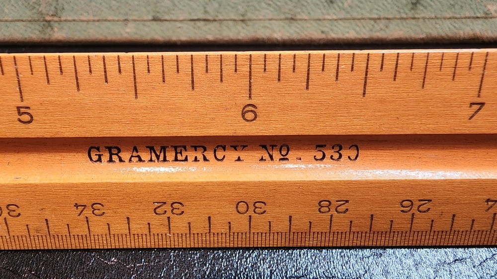 Vintage Gramercy 530 Architect Triangular Scale Drafting Ruler West Germany