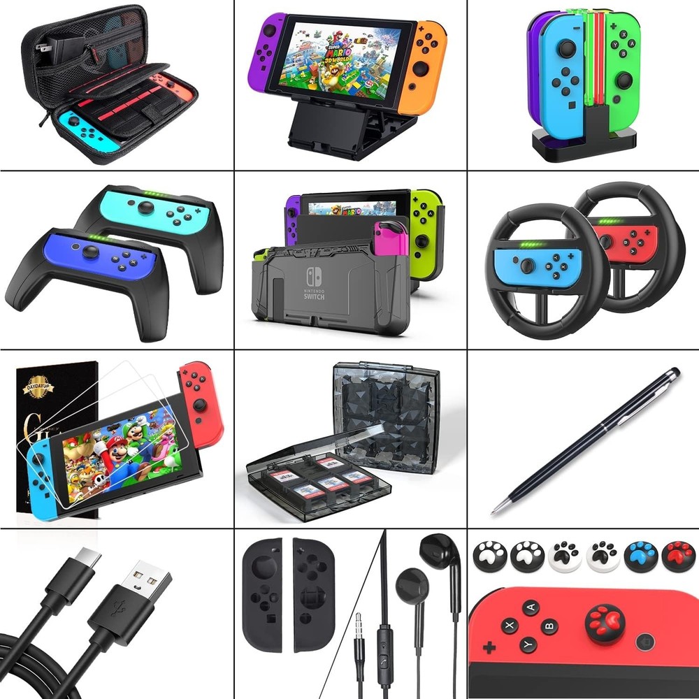 Deruitu Switch Accessories Bundle Compatible with Nintendo Switch