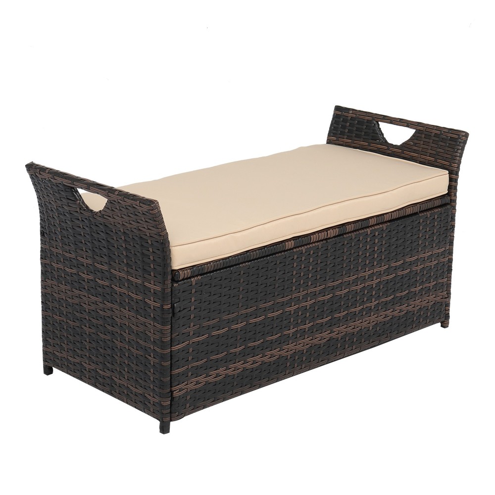 USA Warehouse,Frame Can Accommodate Gradient Footstool Locker Rattan Locker