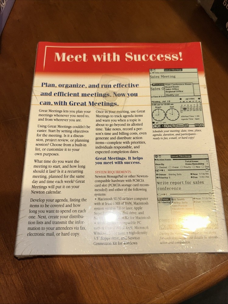 Microsoft Windows And Macintosh Compatible Floppy Disk Meeting Program