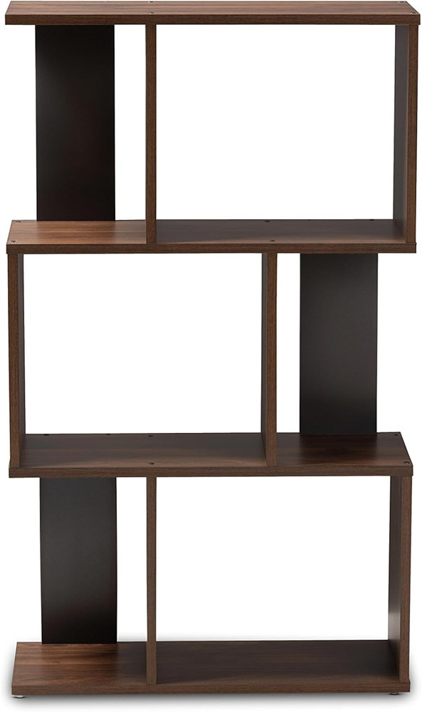 Vivace Display Bookcase, Walnut Brown/Dark Grey