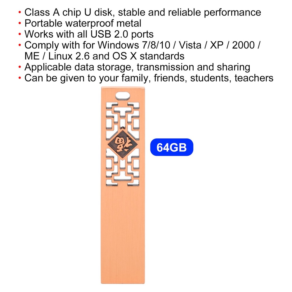 Metal USB Flash Disk Waterproof 2.0 Drive For Data Sharing New↑