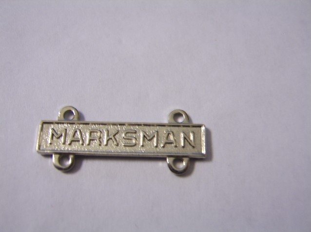 ARMY MARKSMAN QUALIFICATION BAR BRIGHT FINISH:K7