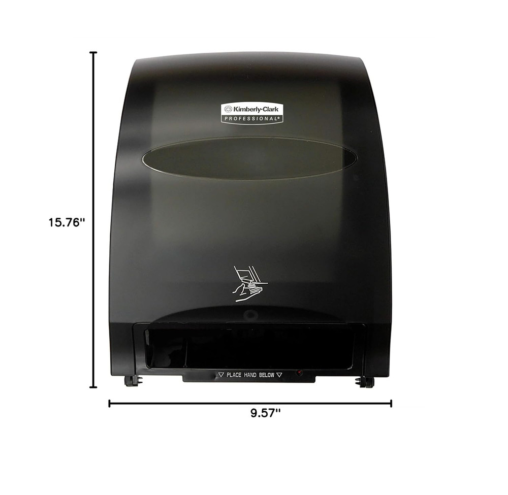 ™ Automatic Hard Roll Towel Dispenser (48857), Smoke (Black), 12.70" X 15.76" X