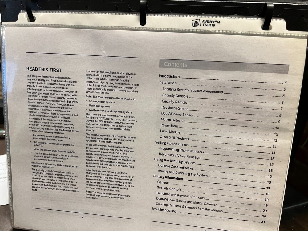 Protector plus security system manual