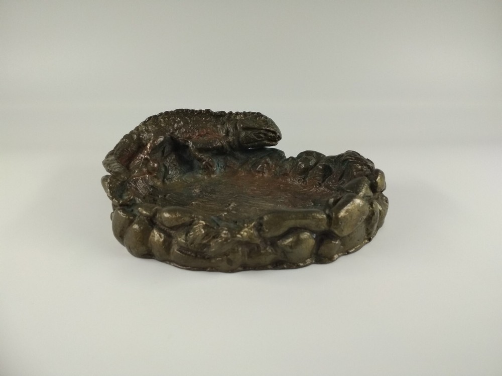 Lizard - salamander, Soviet bronze ashtray, *30