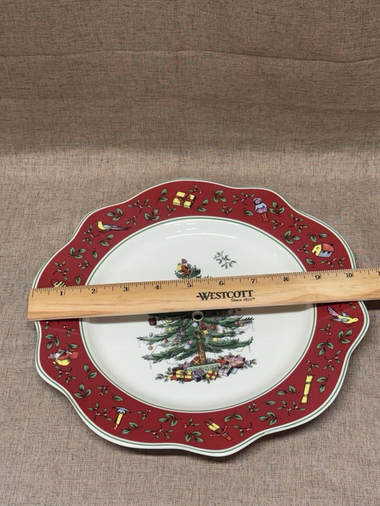 Spode Vintage Scallop Cake Stand - Christmas Tree, Two Tier - New