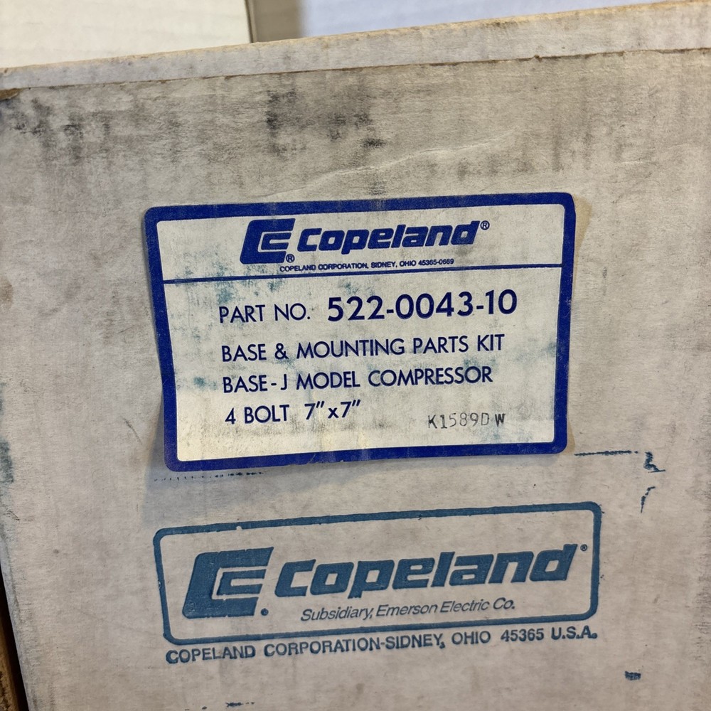 COPELAND 522-0043-10 COMPRESSOR BASE BRACKET 4 BOLT 7"X7"