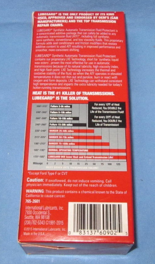 Lubegard 60902 Automatic Transmission Fluid Protectant, 10 oz.