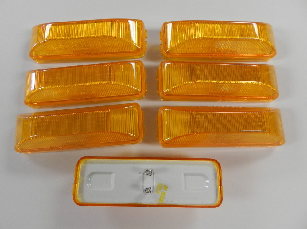 7 - Amber Marker/ Clearance Light Optronics RV Trailer Truck 1-1/4 x 3-3/4" 2 pr