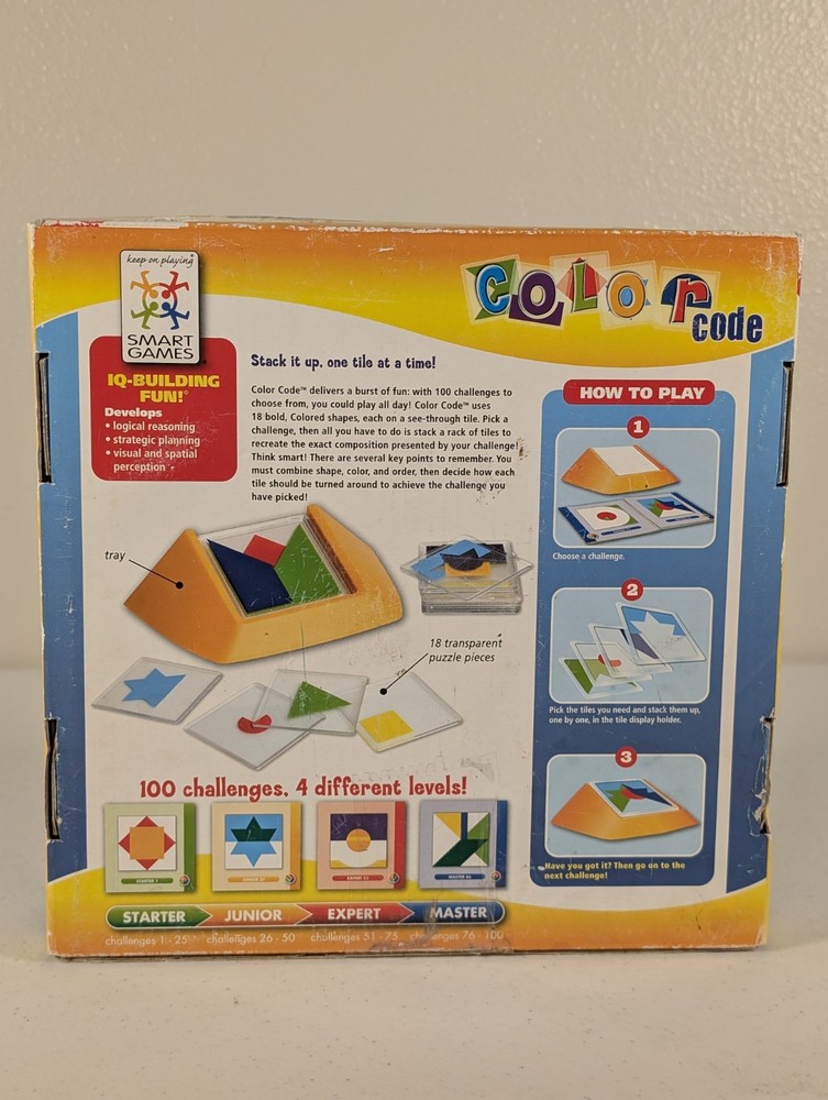 SmartGames Color Code Game Multi-Level Logic Strategic Toys 100 Challenges