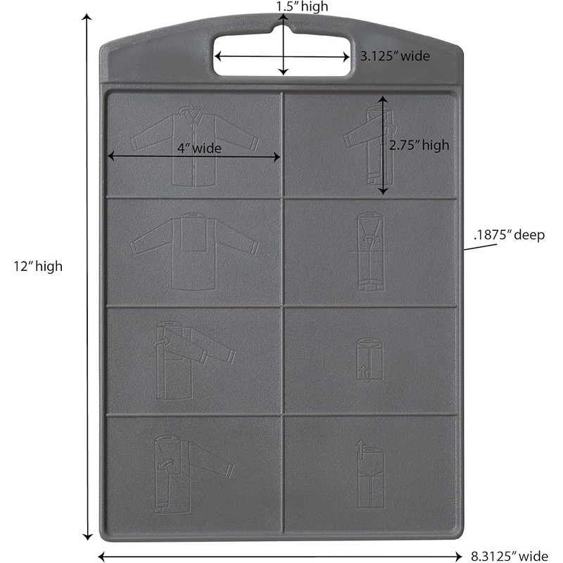 Shirt Folding Tool Uniformly Fold Clothes Space Saving Easy Glide Handle New