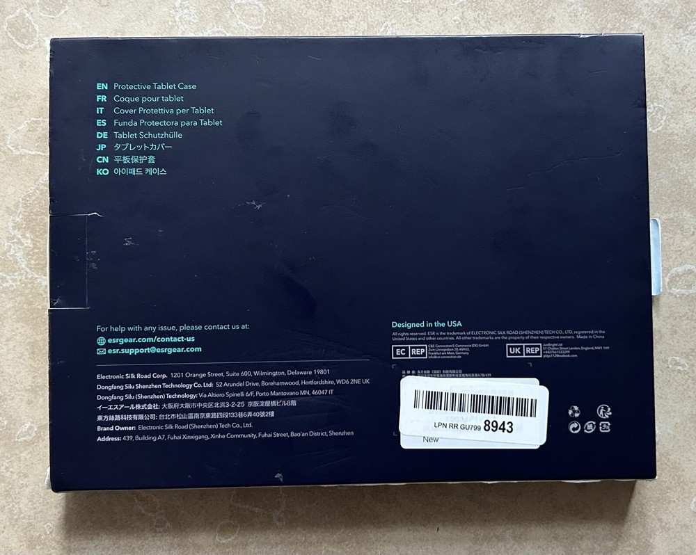 ESR Black Multiple Angle Sentry Magnetic Protective Table Stand Case - iPad NEW