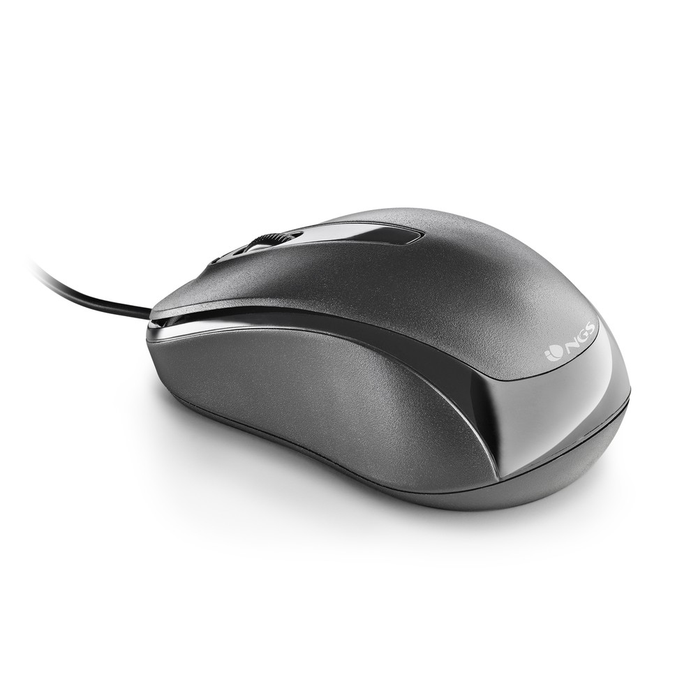 NGS Easy Delta, Wired Optical Mouse, 1200DPI, Black