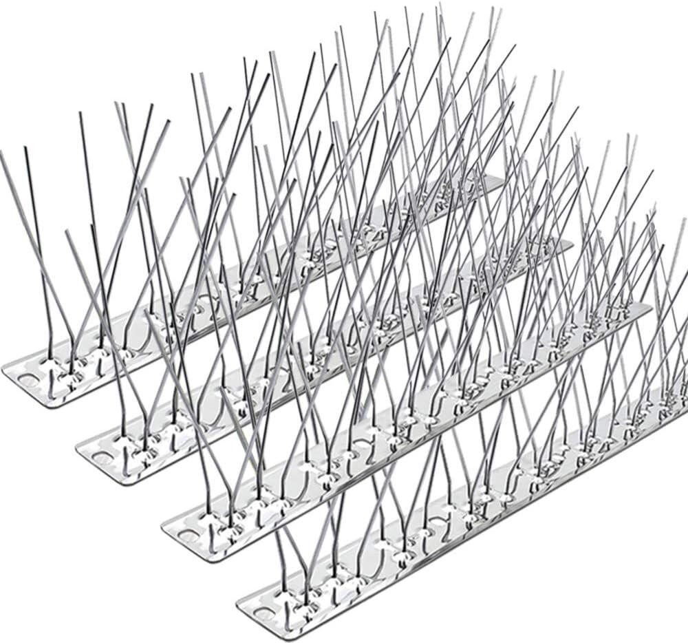 Stainless Steel Bird Spikes - Simple Assembly, 10 Strips with 10.82ft Coverage