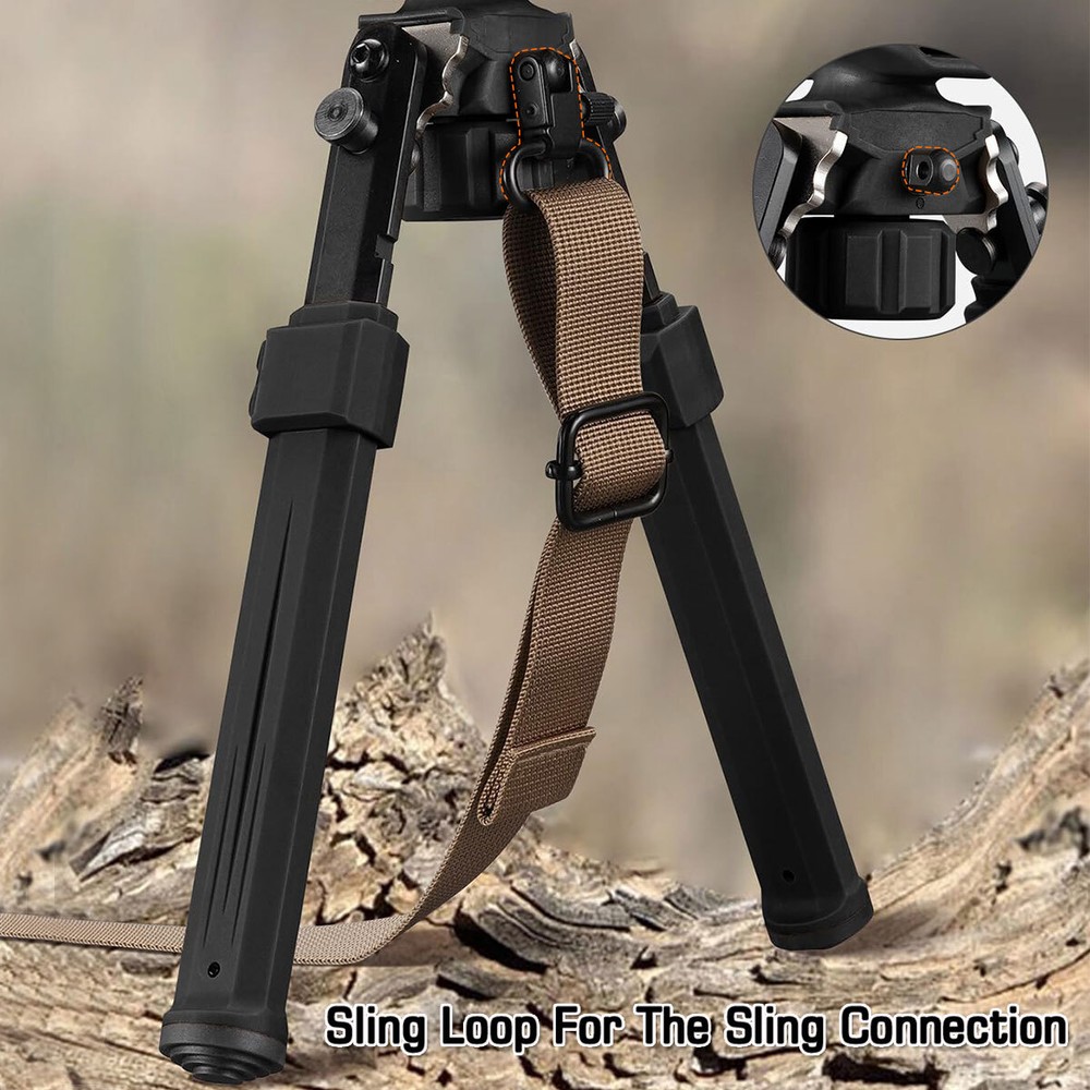 MidTen 7.5-10.5inch Tactical Rifle Bipod Foldable for Sling Stud Mounting System