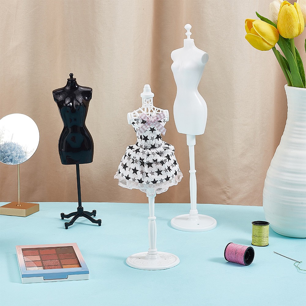 1bag 5sets Mini Mannequin Display Model Plastic Display Support Holder Mannequin