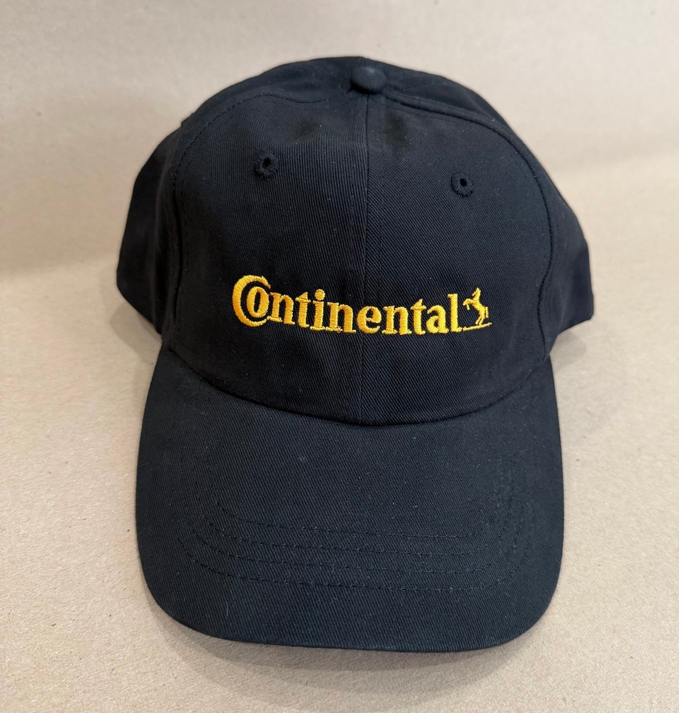 Continental Tire cap hat, embroidered logo, Black, NEW