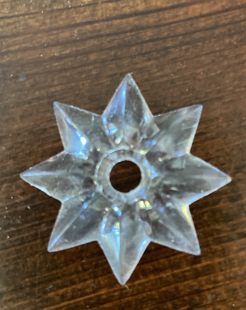 10 Clear 8 Point Acrylic Star Mirror Rosettes & 10 Screws