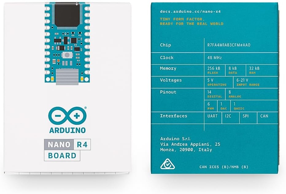 Arduino Nano R4 without headers, RGB LED Microcontroller Development Board