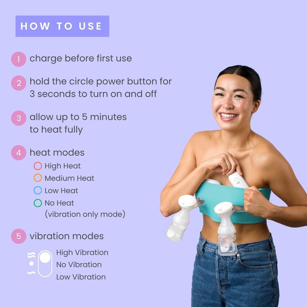 Lactation Massager 2-Pack, Heat & Vibration