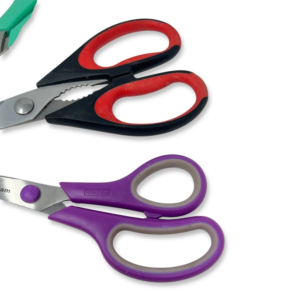 iBayam Multi-Purpose Mixed Scissors Lot, Kitchen All Purpose Shears, 3 Pcs