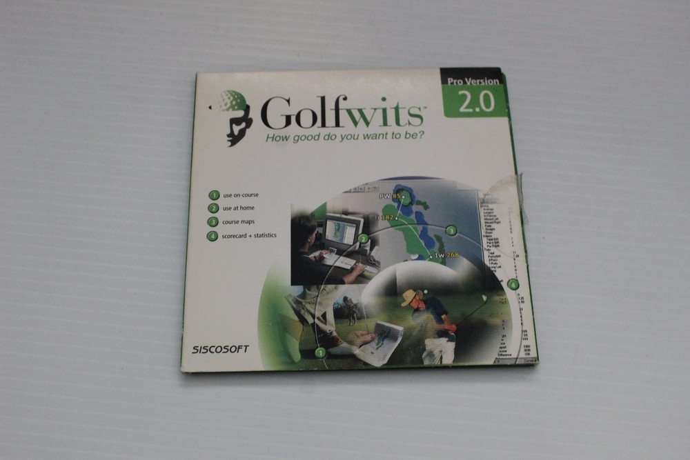 Golfwits Pro Version 2.0 Software for Windows PC CD-ROM Golf SISCOSOFT