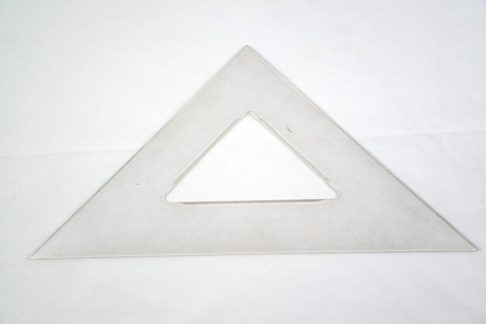 Set of 3 Three Drafting Triangles 11" 10" and 8" Isosceles Right Angle
