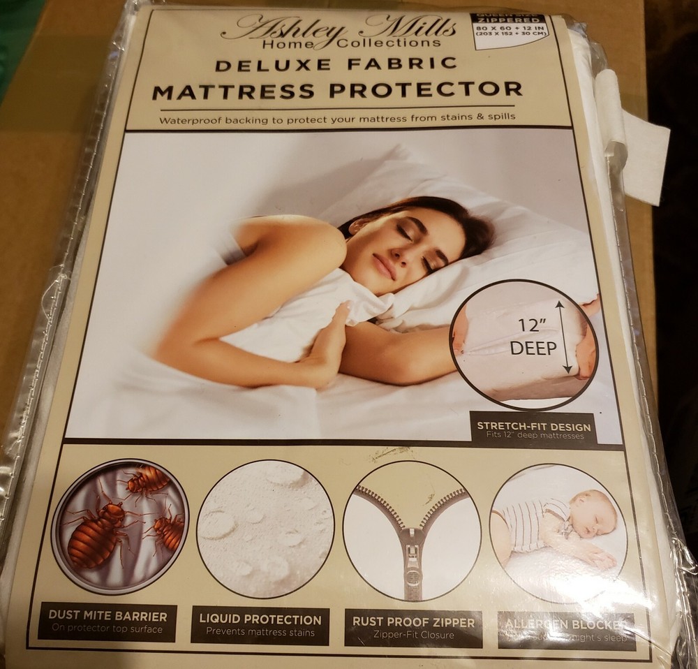 Ashley Mills Queen Size Zippered Mattress Protector