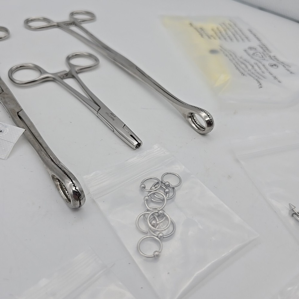 Lot for BODY PIERCING Forceps Kit Open box