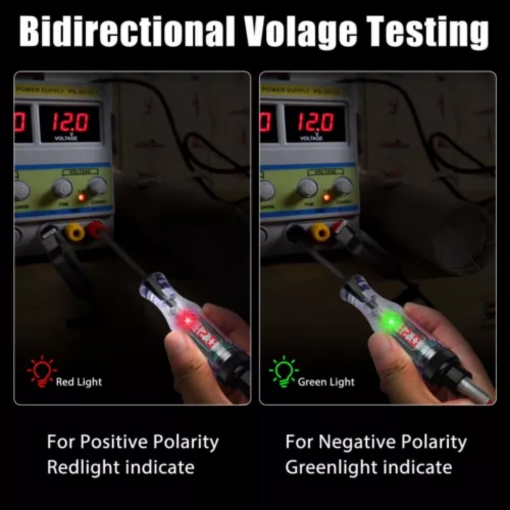 Automotive Circuit Test Light 6-24V Digital LED Tester 2 Pack