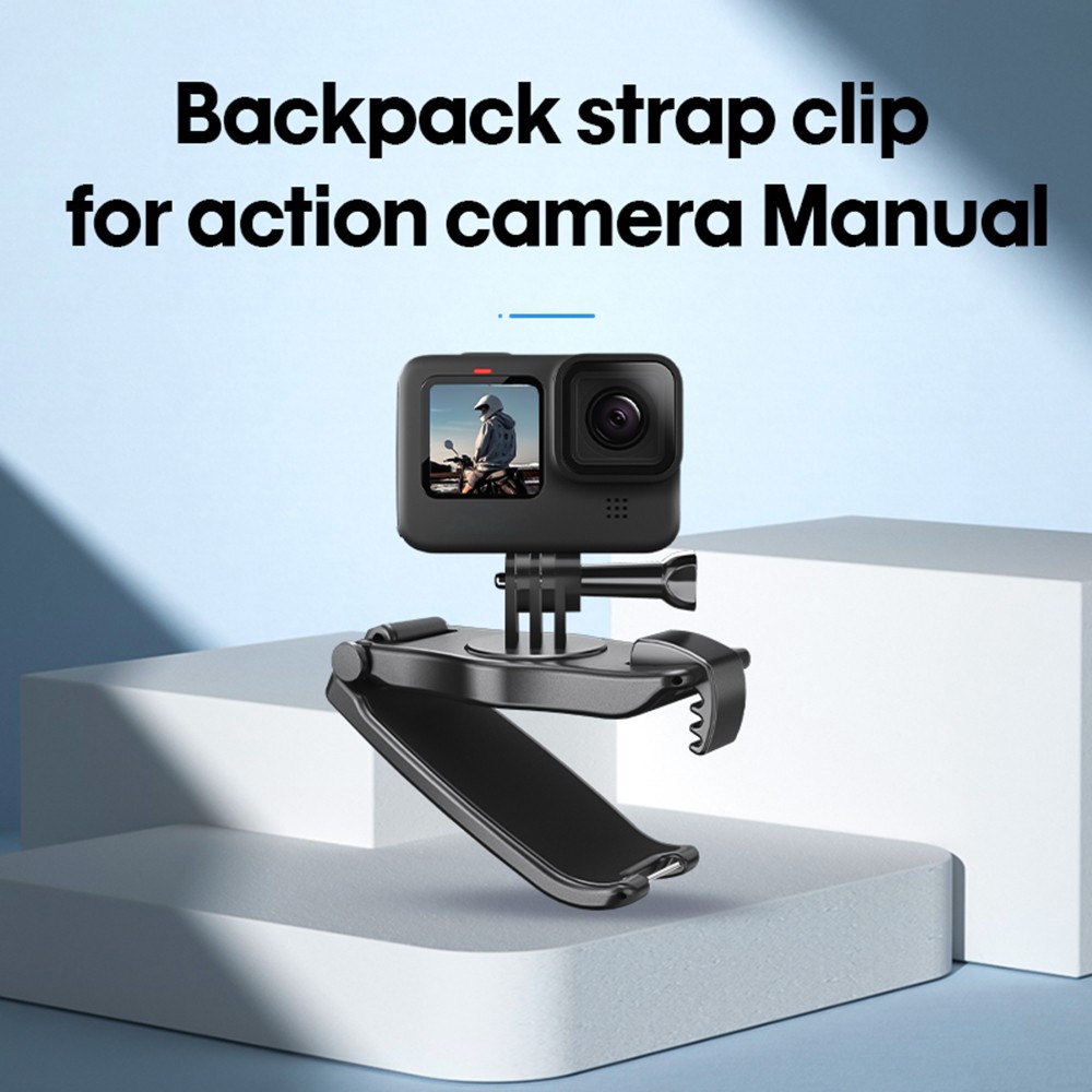 Backpack Camera Mount Strap Clip Mount Quick Release 360°Rotatable With