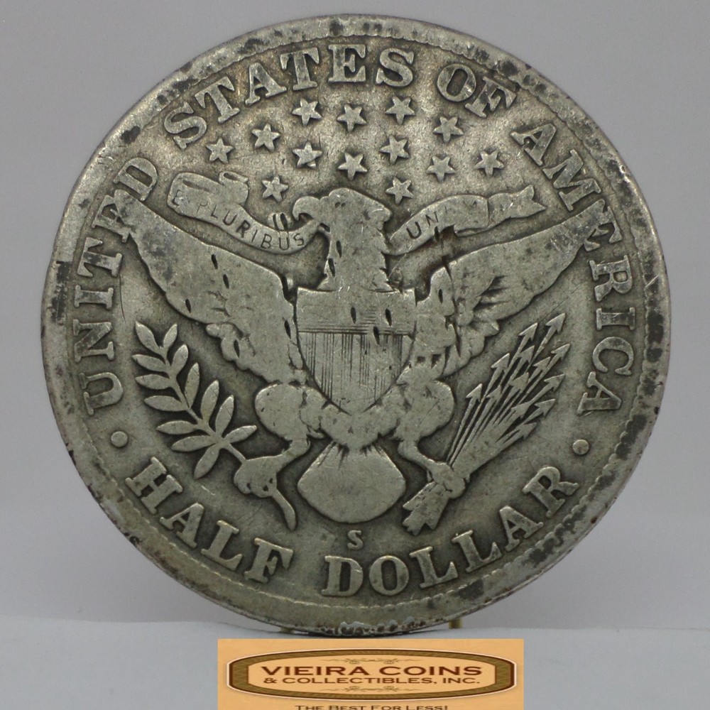 1912-S Barber Silver Half Dollar - #C57067NQ