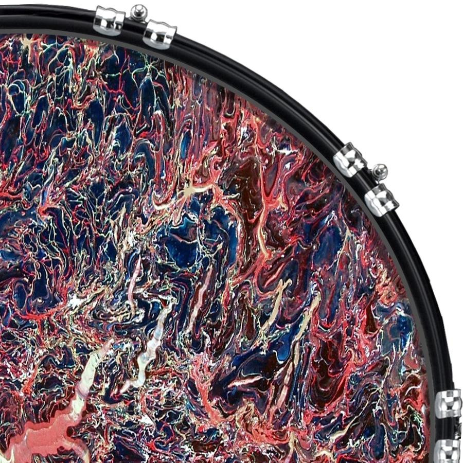 20" Custom Bass Kick Drum Front Head Skin Graphical Abstract 11