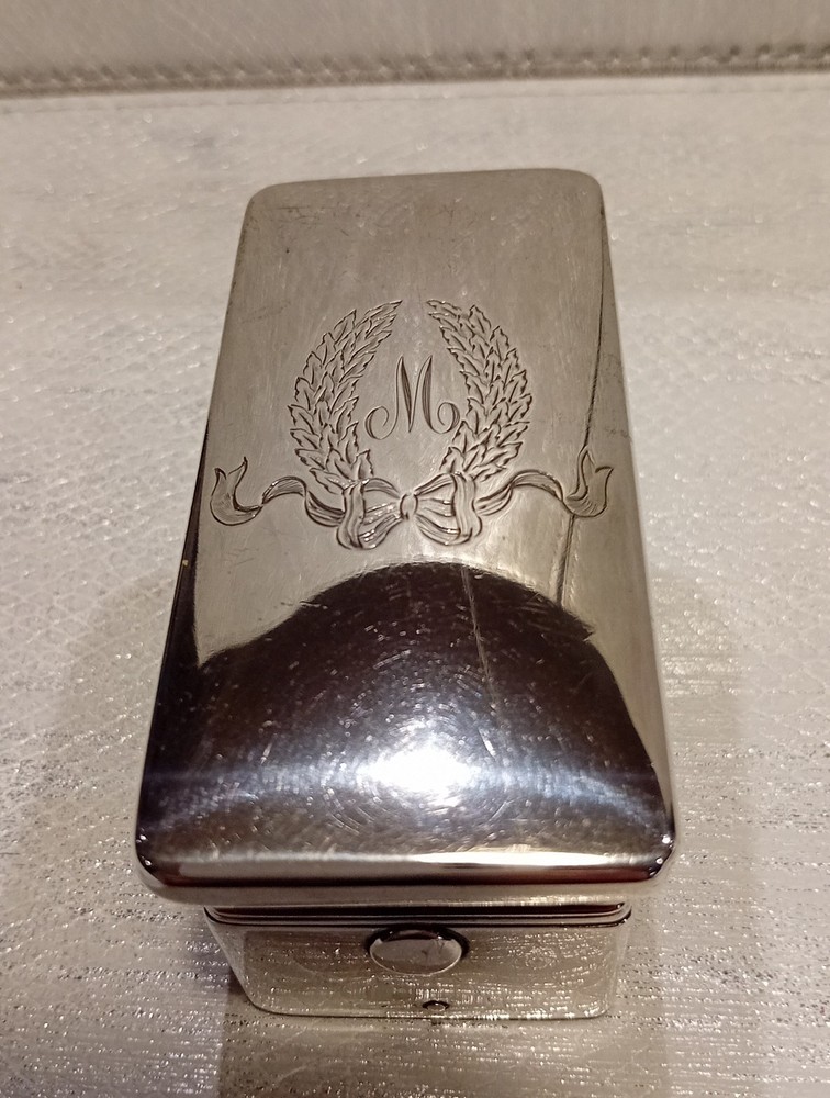 Solid Silver Edwardian Box London 1908 G H James & Co.