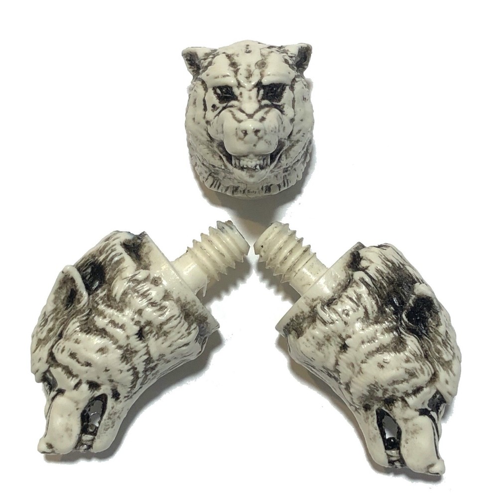 Custom Howling Snarling Wolf Cue Stick Joint Protectors