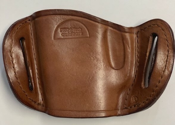 Brown leather gun holster for Kimber Micro 9
