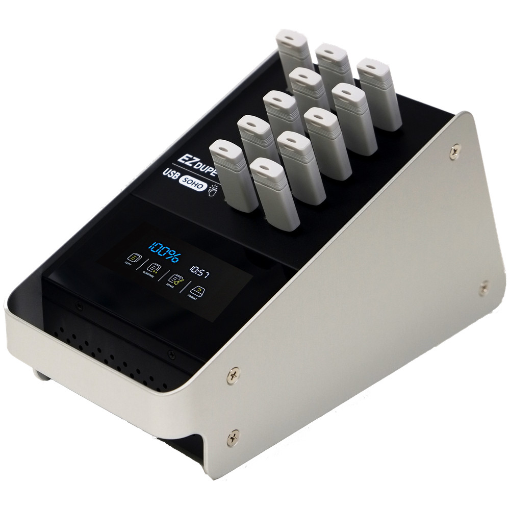 1 to 10 USB Duplicator with Touchscreen - Multiple Flash Drive Copier Soho Touch