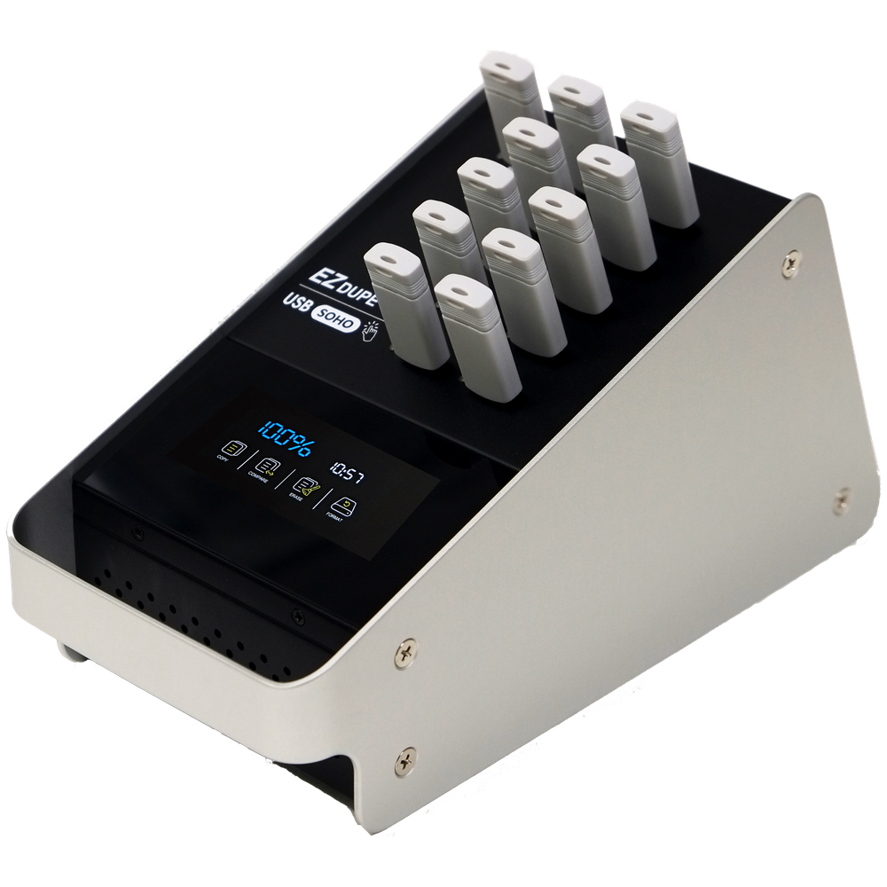 1 to 10 USB Duplicator with Touchscreen - Multiple Flash Drive Copier Soho Touch