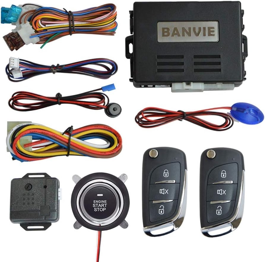 Advanced Keyless Entry Security Alarm with Remote Engine Starter & Push Button