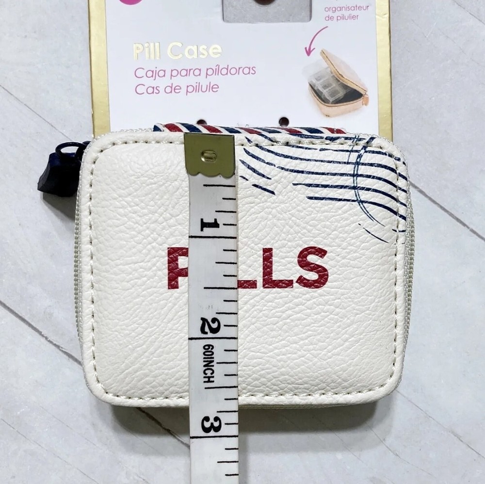 Miamica Small Pill Case Travel/Work Compact Organizer 8 Sections New