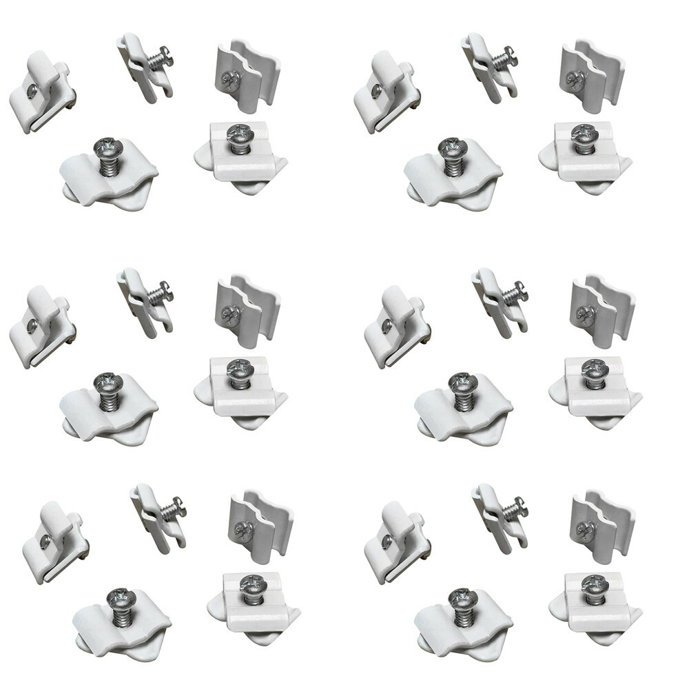 100 Pc WHITE Gridwall Joining Connectors Grid Panel Joiner Clips Joining Clamps