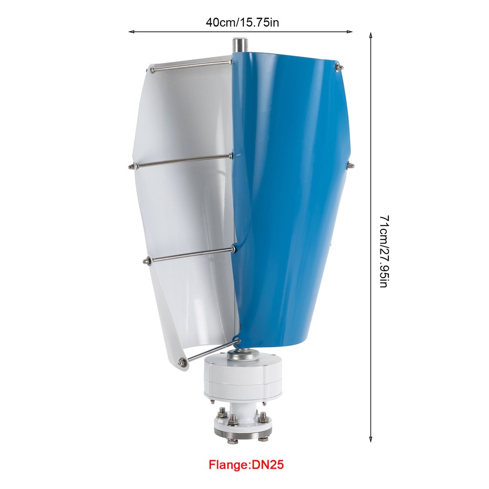 100W Vertical Axis Wind Turbine Generator 12V with Controller Home Windmill Kit