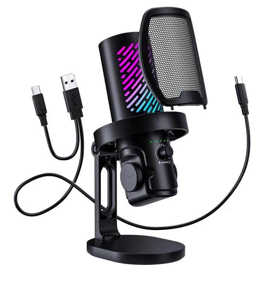 RGB Gaming Microphone | USB Plug & Play - Beginner Friendly