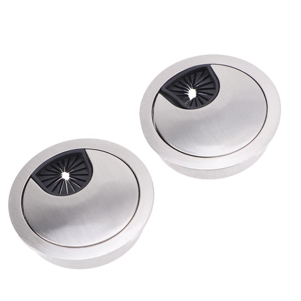 2 Pcs Desk Wire Cable Hole Cover Pass Through Grommet Computer Threading